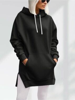 The Warmy Oversized Hoodie Dress Black Large NWT IN PACKAGE